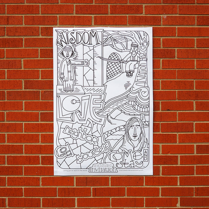 Illustrated Invitation Coloring Posters