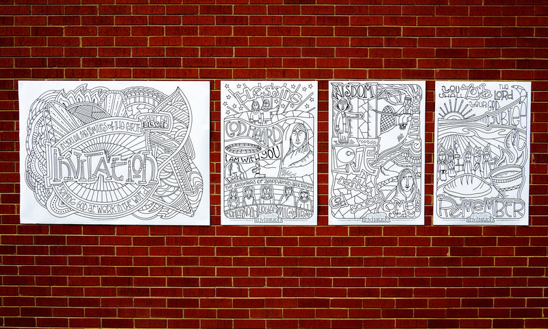 Illustrated Invitation Coloring Posters