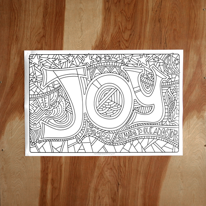 Mary's Song Coloring Poster - Joy