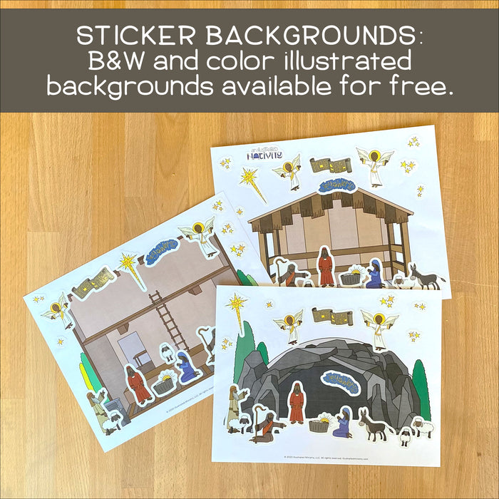 Illustrated Nativity Sticker Sheets