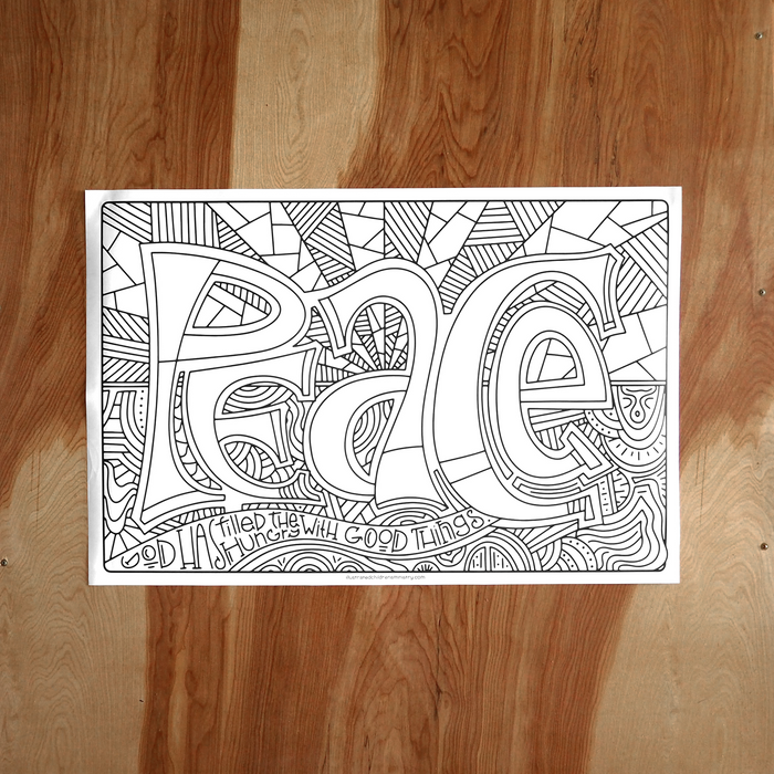 Mary's Song Coloring Poster - Peace