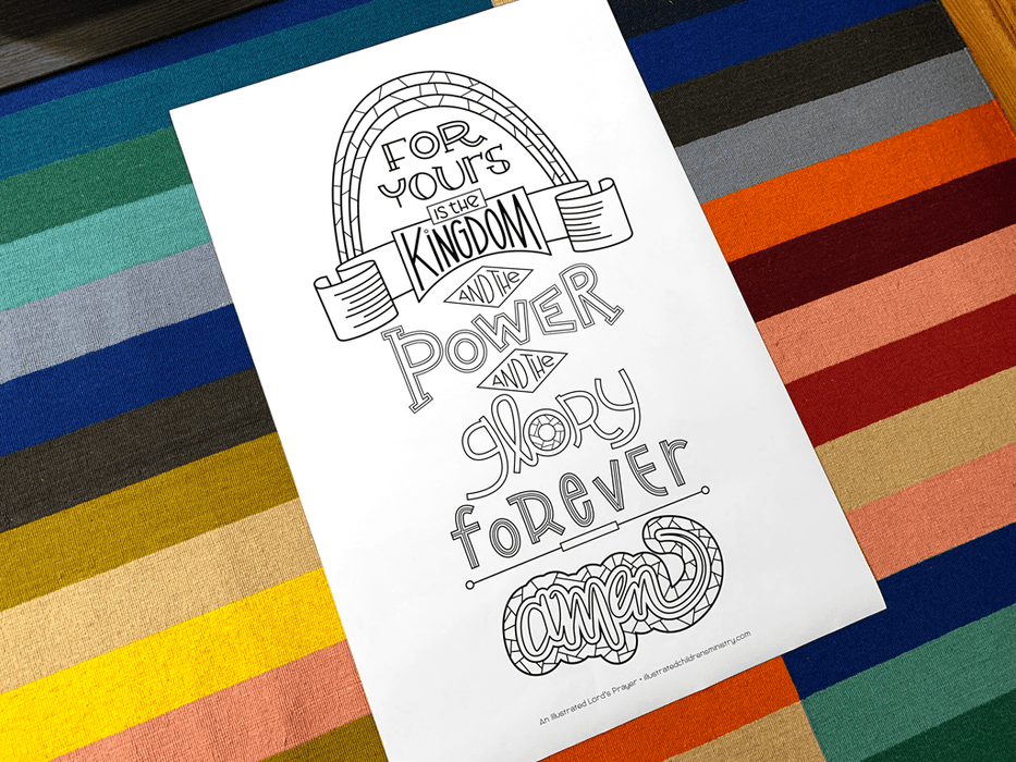 Coloring poster of the Lord's Prayer