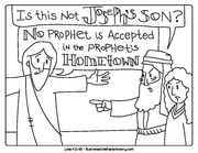 Jesus Bible story coloring page