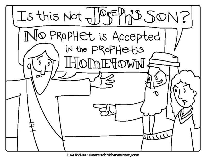 Jesus Bible story coloring page