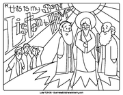 Jesus Bible story coloring page